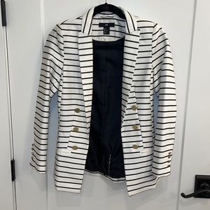 Black and white striped H&M blazer size 2